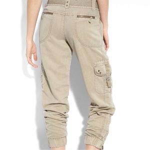 Anthropologie Beige Cargo Jogger Pants